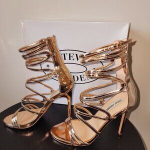 Size 9 Steve Madden Flaunt Rose Gold Caged Heels